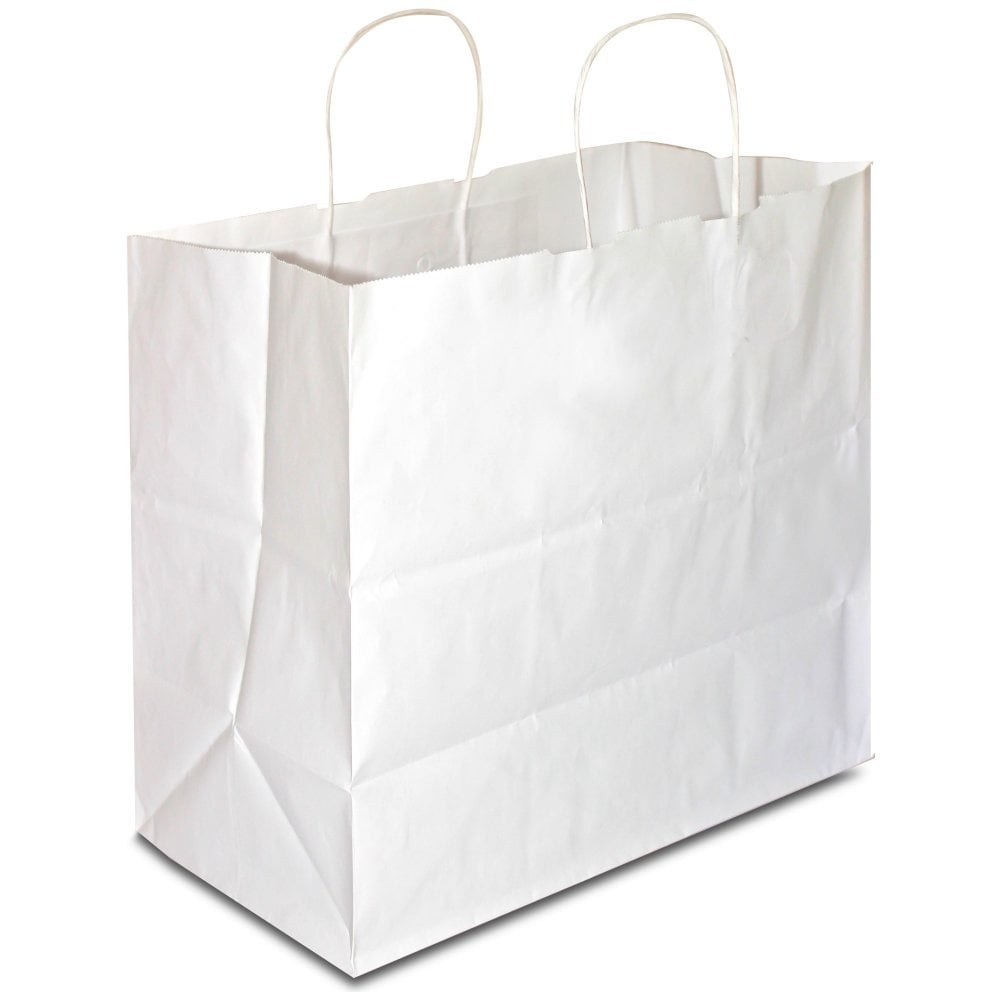 WHITE CARRIER BAG TWISTED HANDLES - EXTRA LARGE (Case x 200) [330 x 200 x 330]
