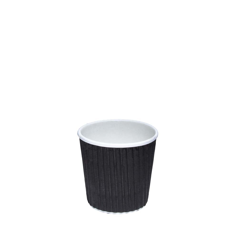 4oz Black Ripple Coffee Cup| Case of 1000
