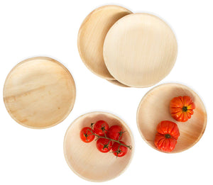 Palm Leaf Plate - 18cm Round  | Eco friendly and Biodegradable  Round Plate  7"  (Case x 100)